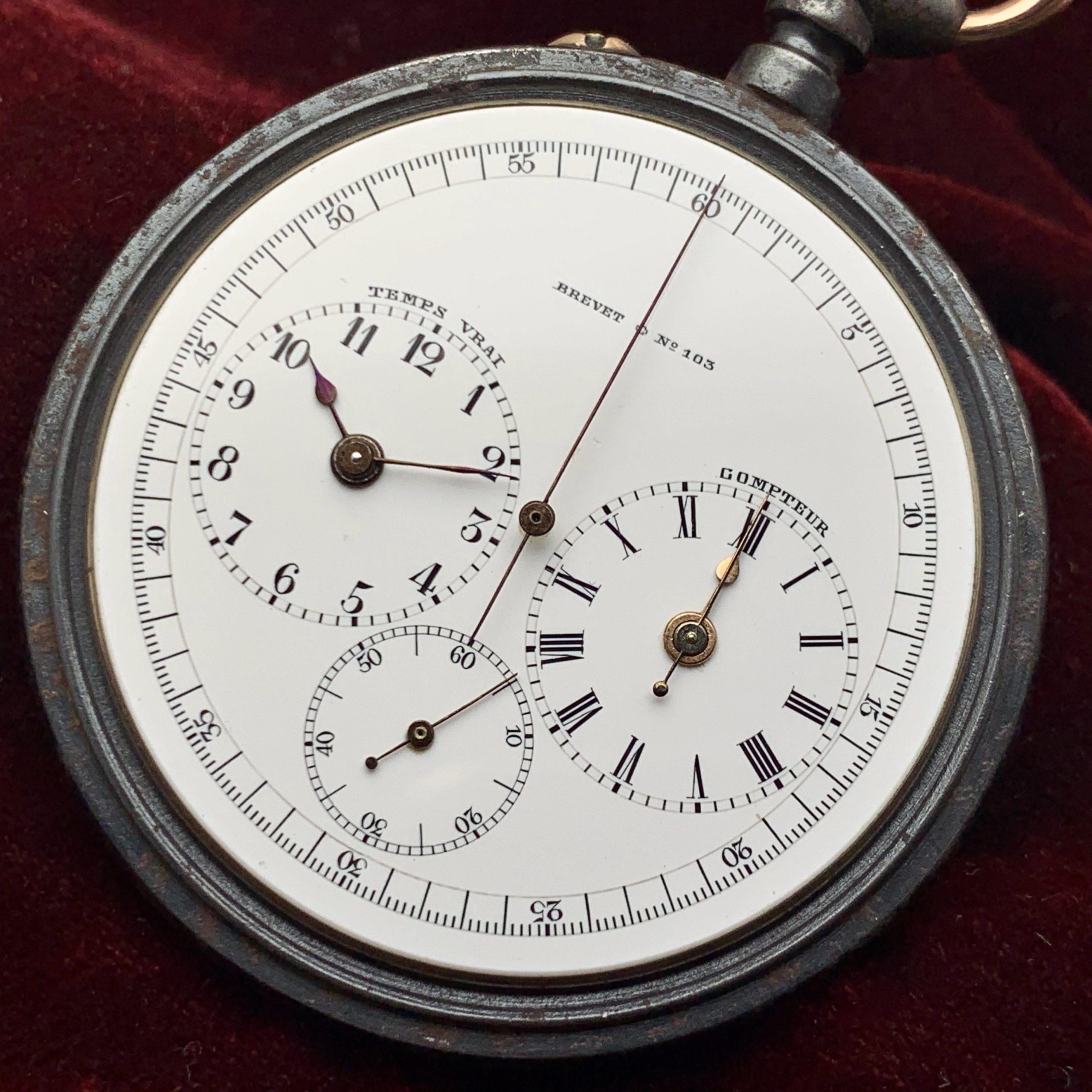 Rare 12 Hour Chronograph High Quality Pocket Watch