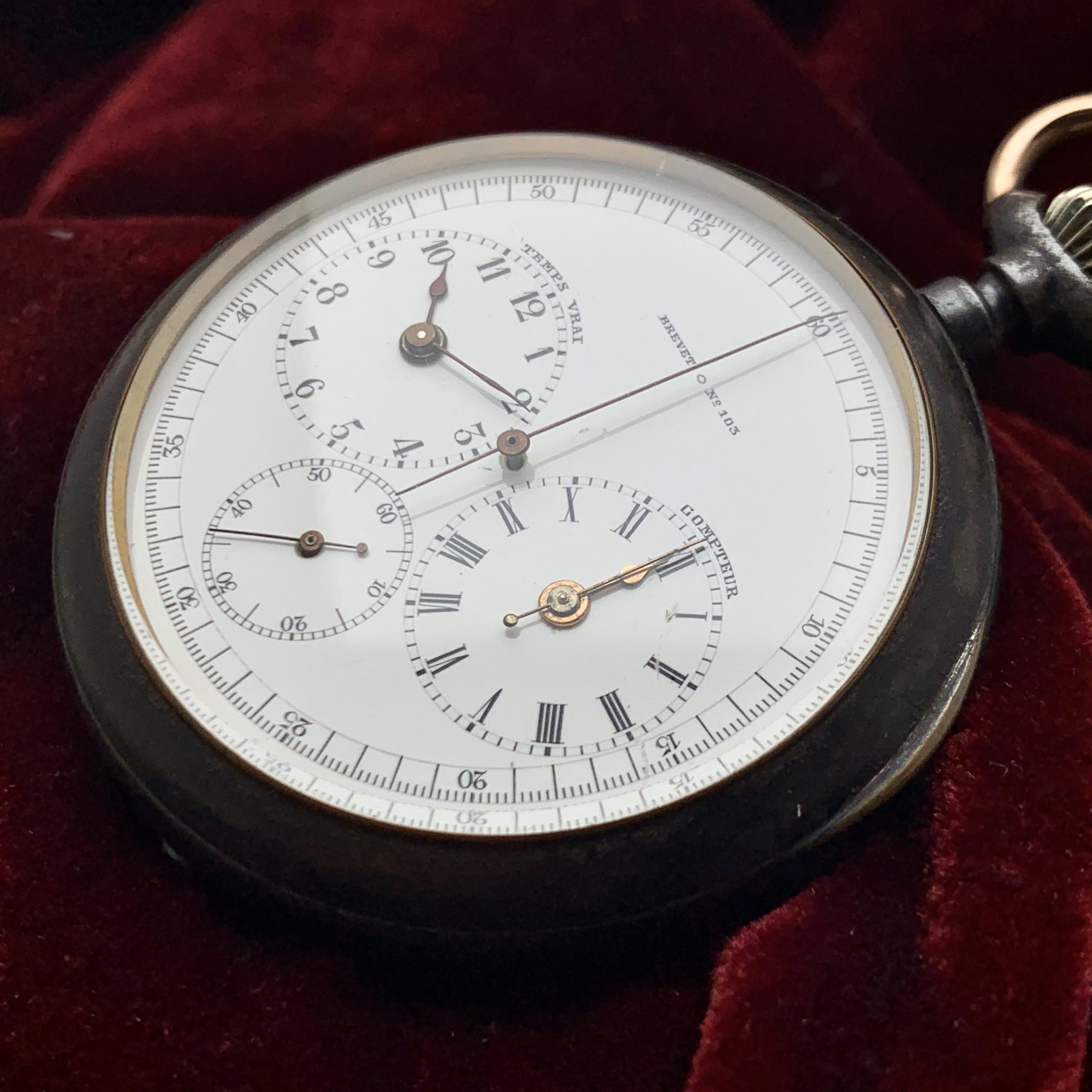 Rare 12 Hour Chronograph High Quality Pocket Watch
