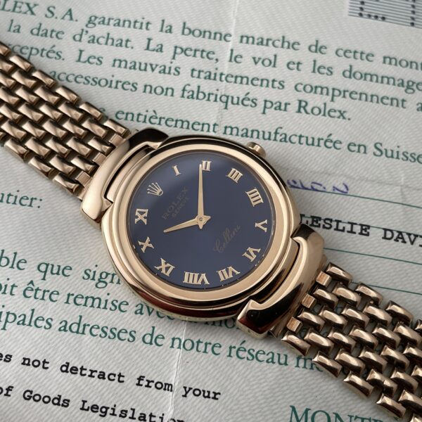 Rolex Cellini in Yellow Gold with Blue Roman Dial - Ref. 6622