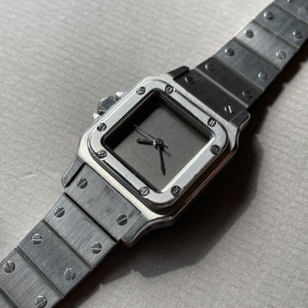 Cartier Santos Grey 'Slate' Dial in Steel - 1990s
