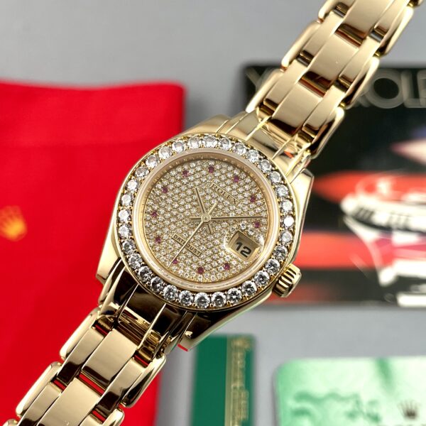 Rolex Pearlmaster Factory Diamond/Ruby Pave Dial Ref. 69298