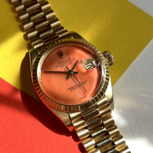 Rolex Datejust Coral Dial in Yellow Gold Ref. 6917- 1978