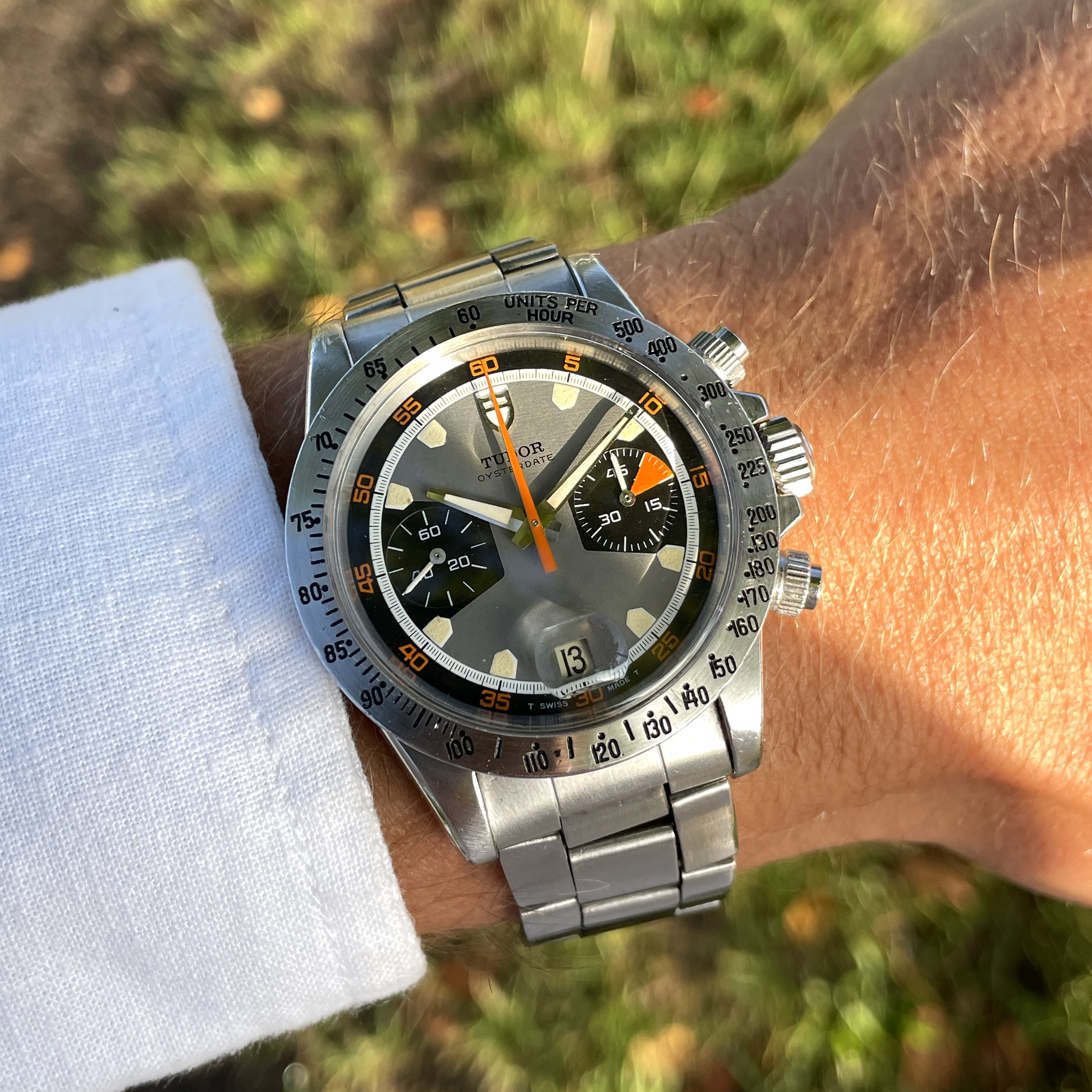 Tudor Montecarlo ‘Homeplate’ Chronograph Ref. 7032 from 1970